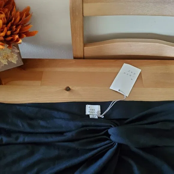 A New Day - Women's Ruched Ponte Mini Skirt - Black Size L - Picture 9 of 11